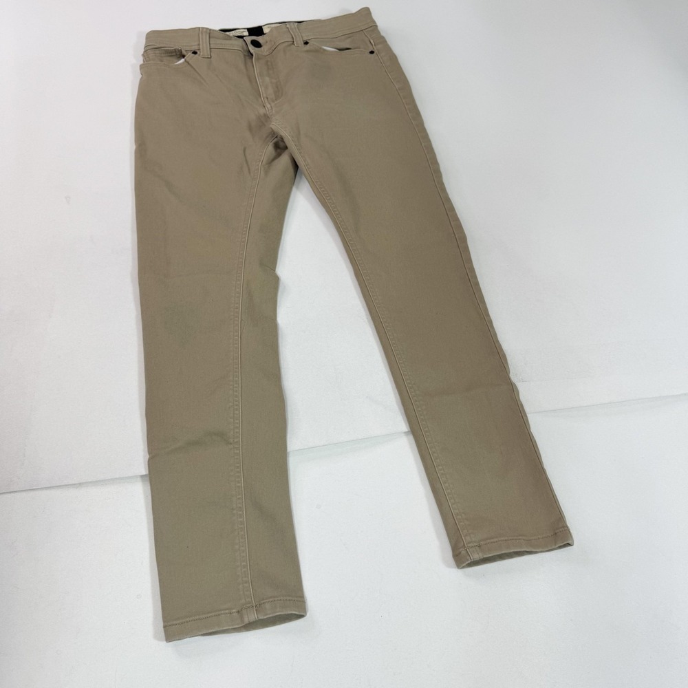 Scott James Pants Mens 30x30 Beige Slim Fit Stretch Chino Tapered Leg Casual